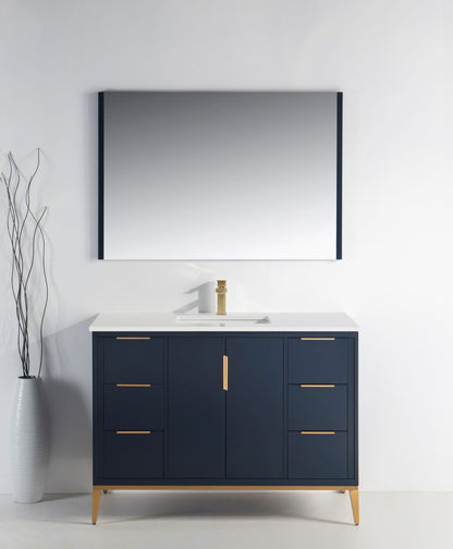 Divani 48'' Navy Blue Vanity W/ Quartz Counter Top