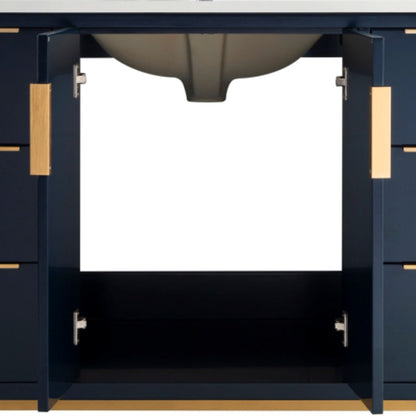 Divani 48'' Navy Blue Vanity W/ Quartz Counter Top