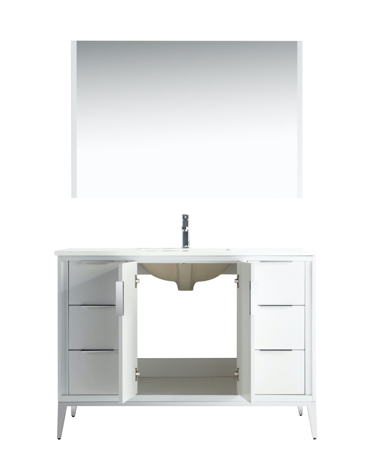 Divani 48'' Gloss White Vanity W/ Quartz Counter Top