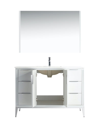 Divani 48'' Gloss White Vanity W/ Quartz Counter Top