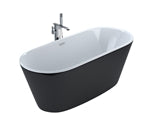 Kube OVALE Black Free Standing Bathtub