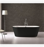 Kube OVALE Black Free Standing Bathtub