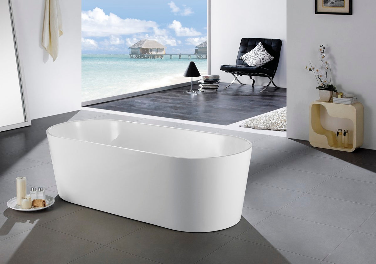63'' Kube OVALE Free Standing Bathtub
