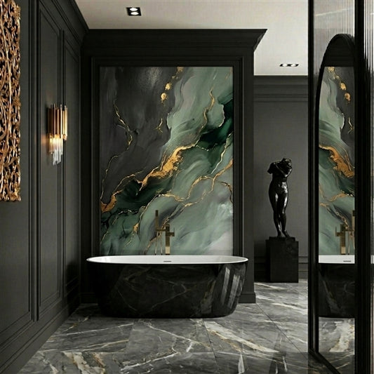 67'' Kube OVALE  Black and White Free Standing Bathtub