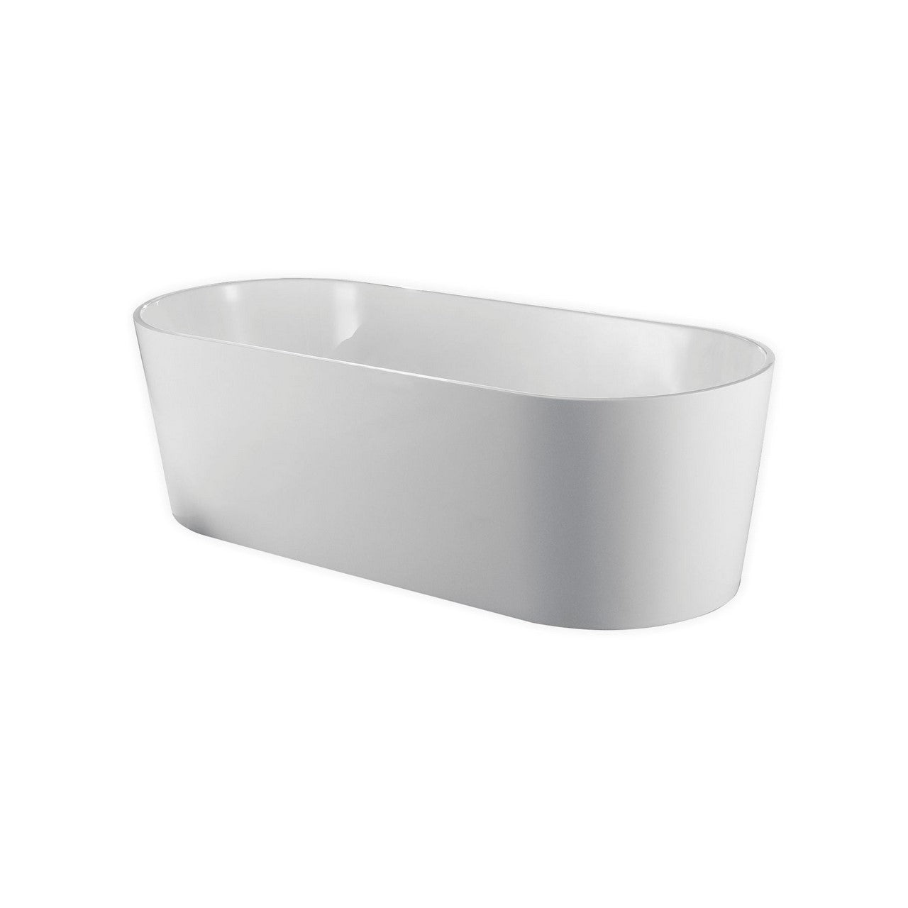 67'' Kube OVALE Free Standing Bathtub Matte White