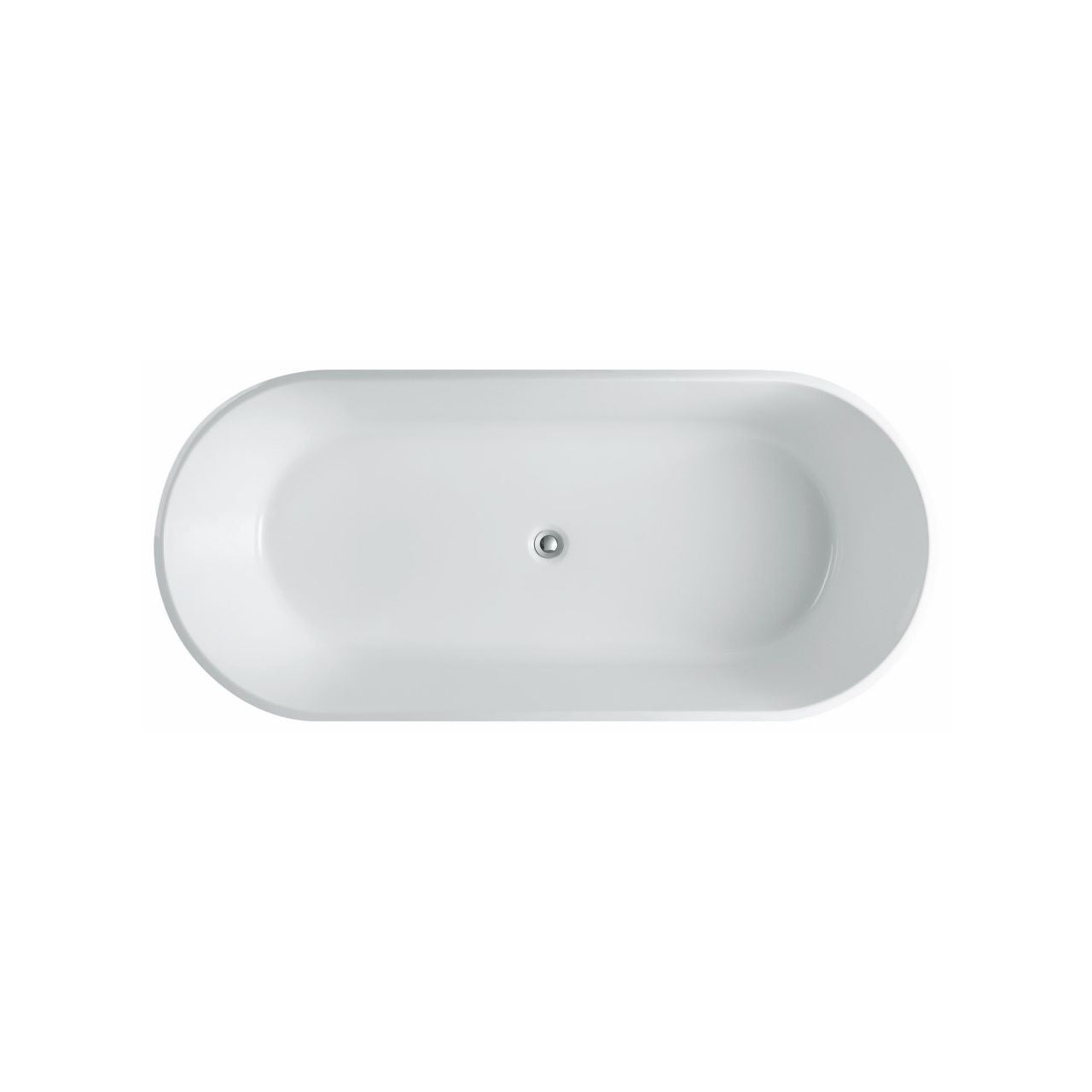 67'' Kube OVALE Free Standing Bathtub Matte White