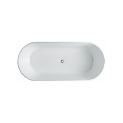 67'' Kube OVALE Free Standing Bathtub Matte White