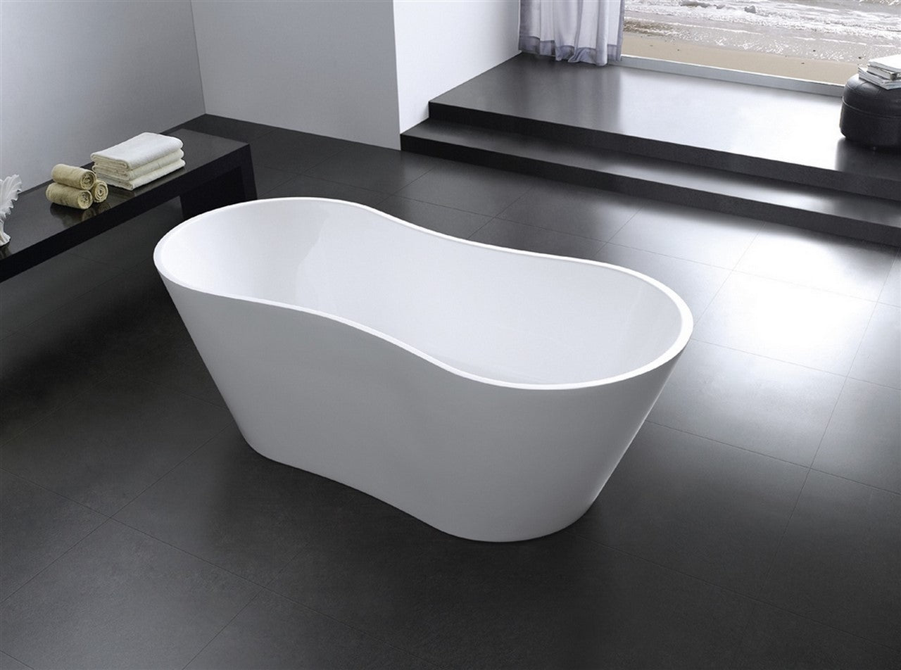 67" Kube Onde Free Standing Bathtub