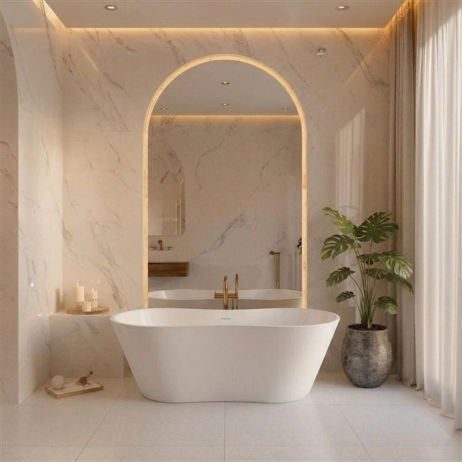 67" Kube Onde Free Standing Bathtub