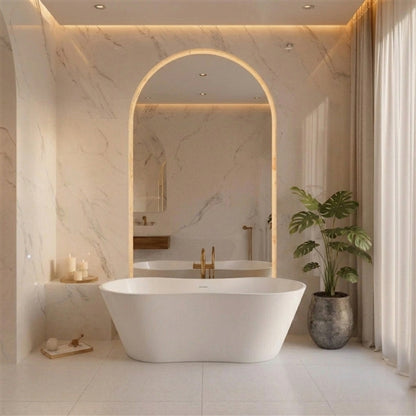 67" Kube Onde Free Standing Bathtub