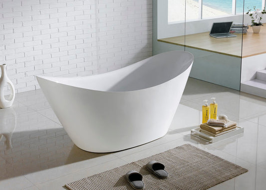 68'' Kube Luna White Free Standing Bathtub