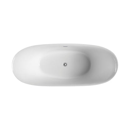 68'' Kube Luna White Free Standing Bathtub