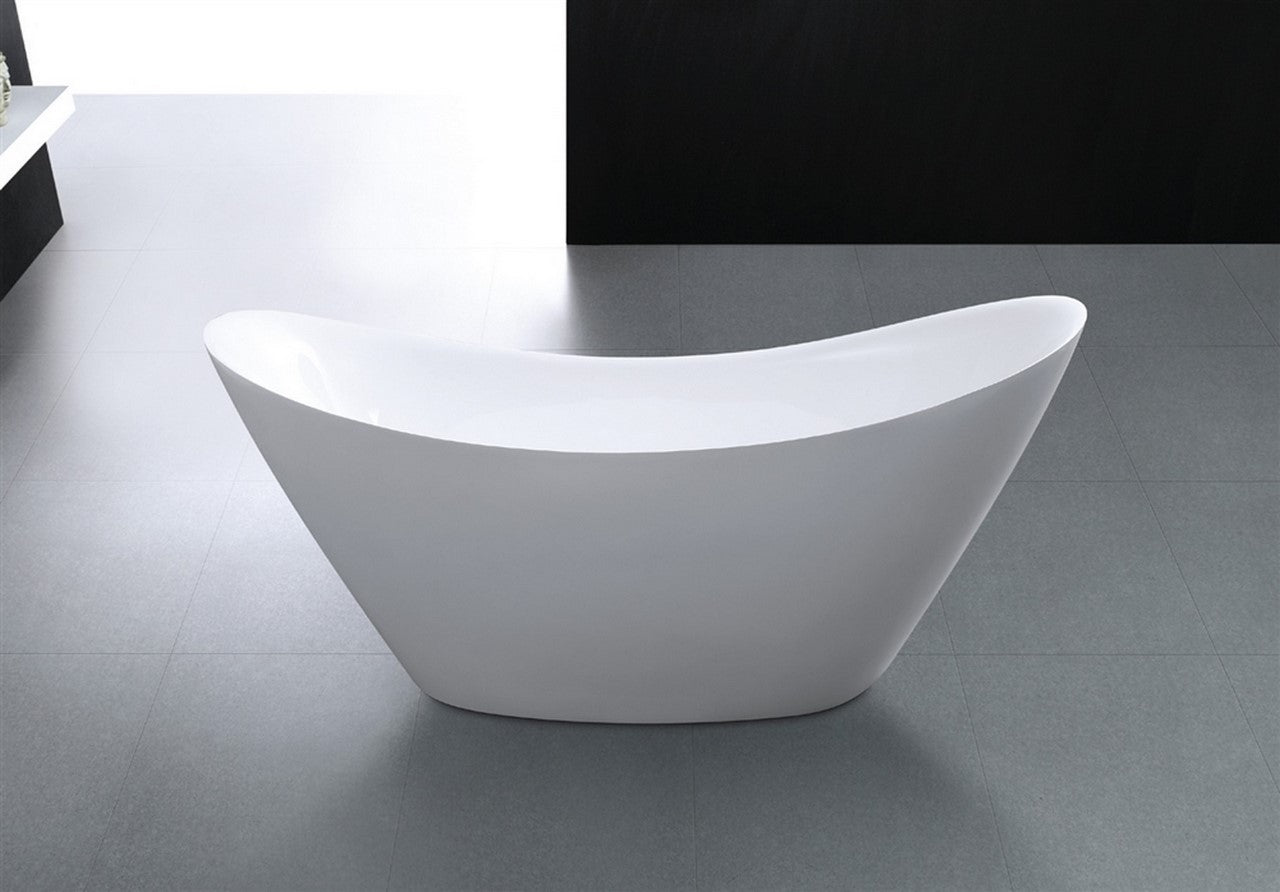68'' Kube Luna White Free Standing Bathtub - Back Order ETA 9/20