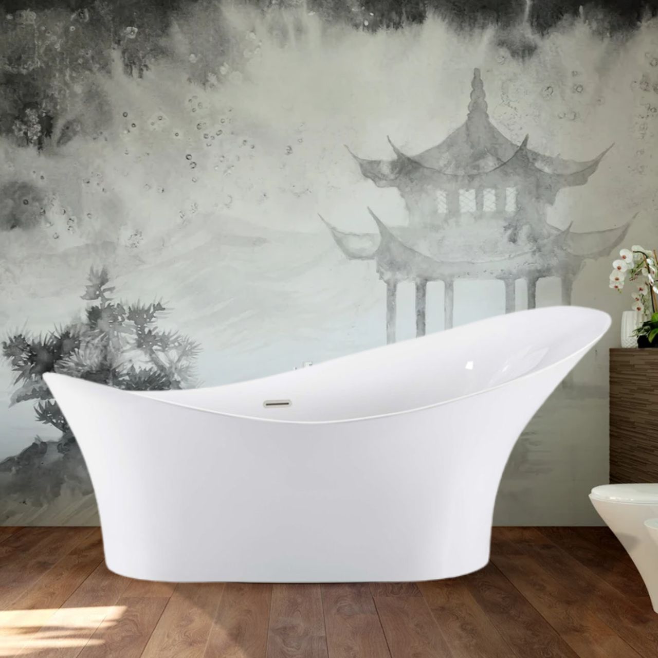 71" Kube OCEANA Free Standing Bathtub