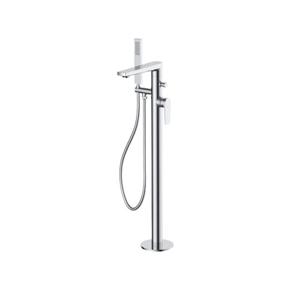 Aqua Letti Floor Mounted Soaker Tub Faucet Chrome Finish