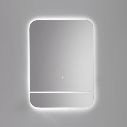 Kubebath Lumino 24'' LED Mirror with LED Acrylic Shelf w/ Anti-Fog