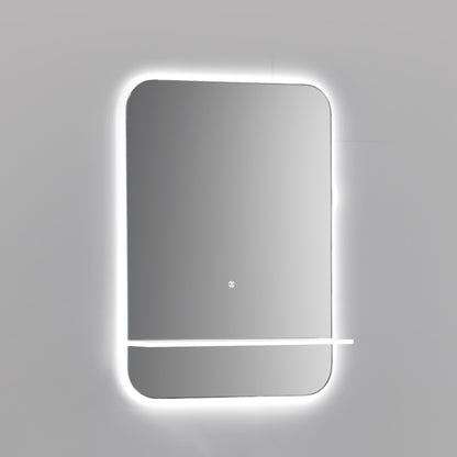 Kubebath Lumino 24'' LED Mirror with LED Acrylic Shelf w/ Anti-Fog