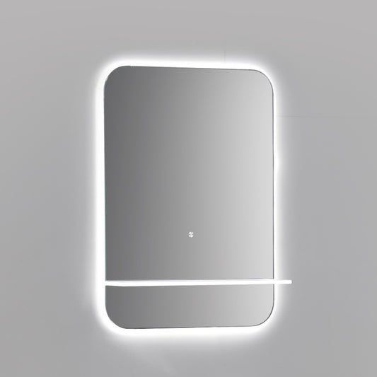 Kubebath Lumino 24'' LED Mirror with LED Acrylic Shelf w/ Anti-Fog
