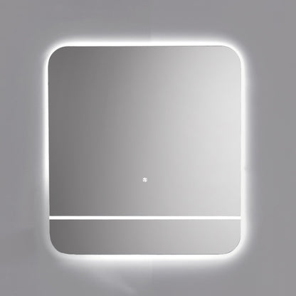 Kubebath Lumino 30'' LED Mirror with LED Acrylic Shelf w/ Anti-Fog