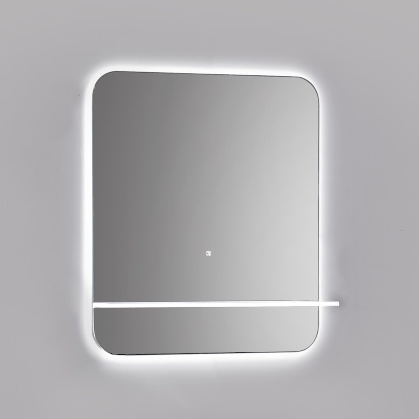 Kubebath Lumino 30'' LED Mirror with LED Acrylic Shelf