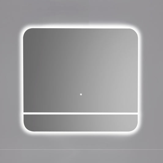 Kubebath Lumino 36'' LED Mirror with LED Acrylic Shelf w/ Anti-Fog - Restock ETA Mid Sept