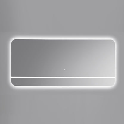Kubebath Lumino 70'' LED Mirror with LED Acrylic Shelf w/ Anti-Fog