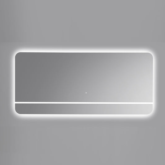 Kubebath Lumino 70'' LED Mirror with LED Acrylic Shelf w/ Anti-Fog