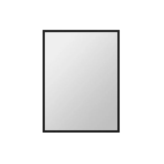 Kube 23'' Stainless Steel Black Metal Framed Mirror Matte Black