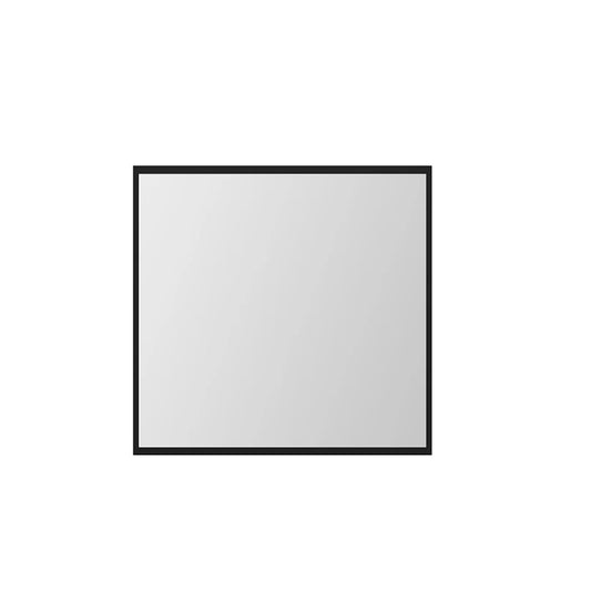 Kube 28' Stainless Steel Black Metal Framed Mirror Matte Black