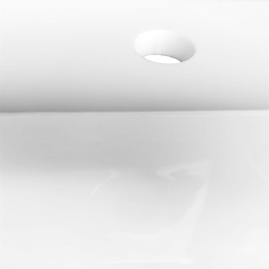 48'' x 19.75''  KubeBath White Quartz Counter-Top W/ Under-Mount Sink