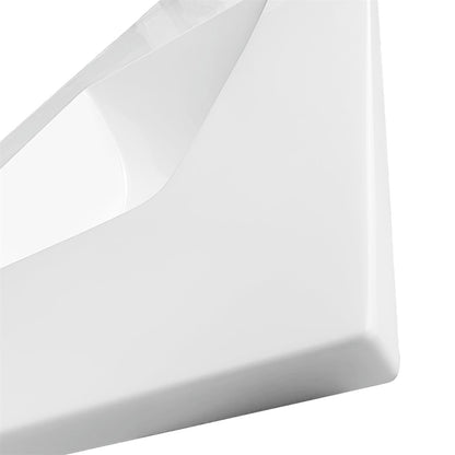 60'' x 19.75'' KubeBath White Quartz Counter-Top W/ Double Under-Mount Sink