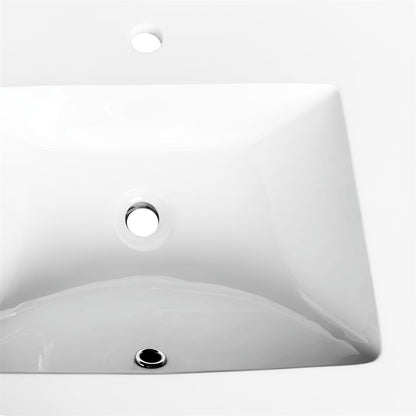 60'' x 19.75'' KubeBath White Quartz Counter-Top W/ Double Under-Mount Sink