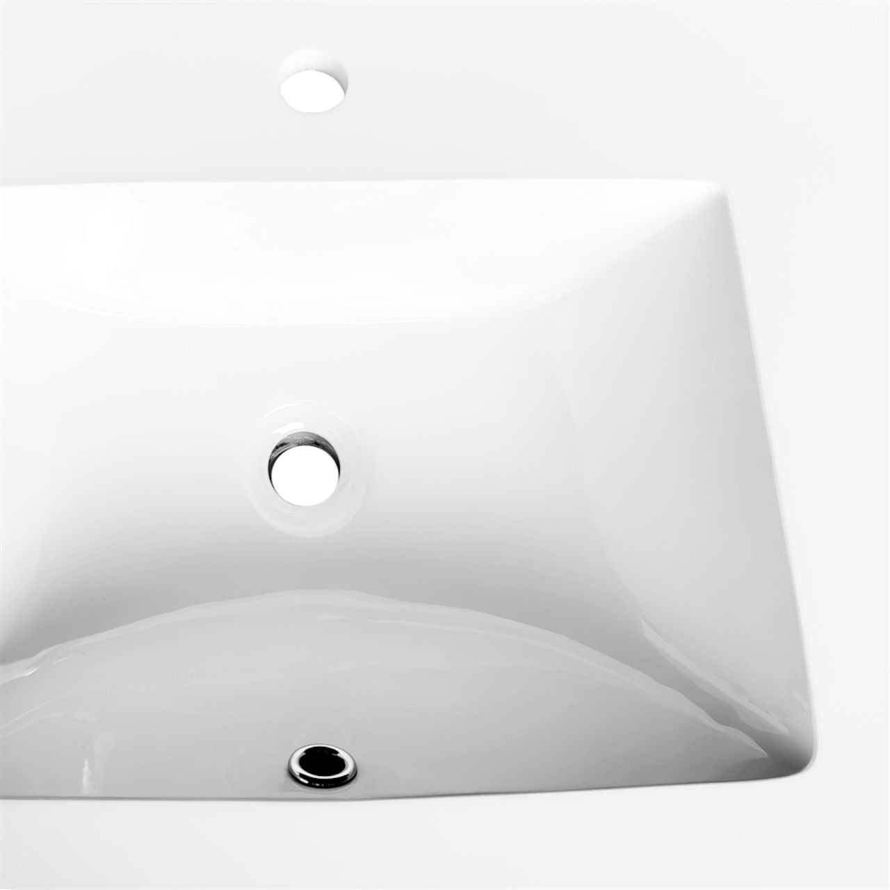 72'' KubeBath White Quartz Counter-Top W/ Double Under-Mount Sink