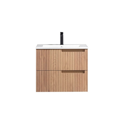 24'' Fiore Modern Wall Mount Bathroom Vanity OAKWOOD