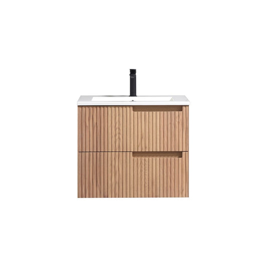 24'' Fiore Modern Wall Mount Bathroom Vanity OAKWOOD