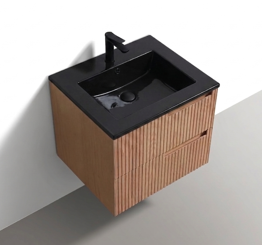 24'' Fiore Modern Wall Mount Bathroom Vanity OAKWOOD