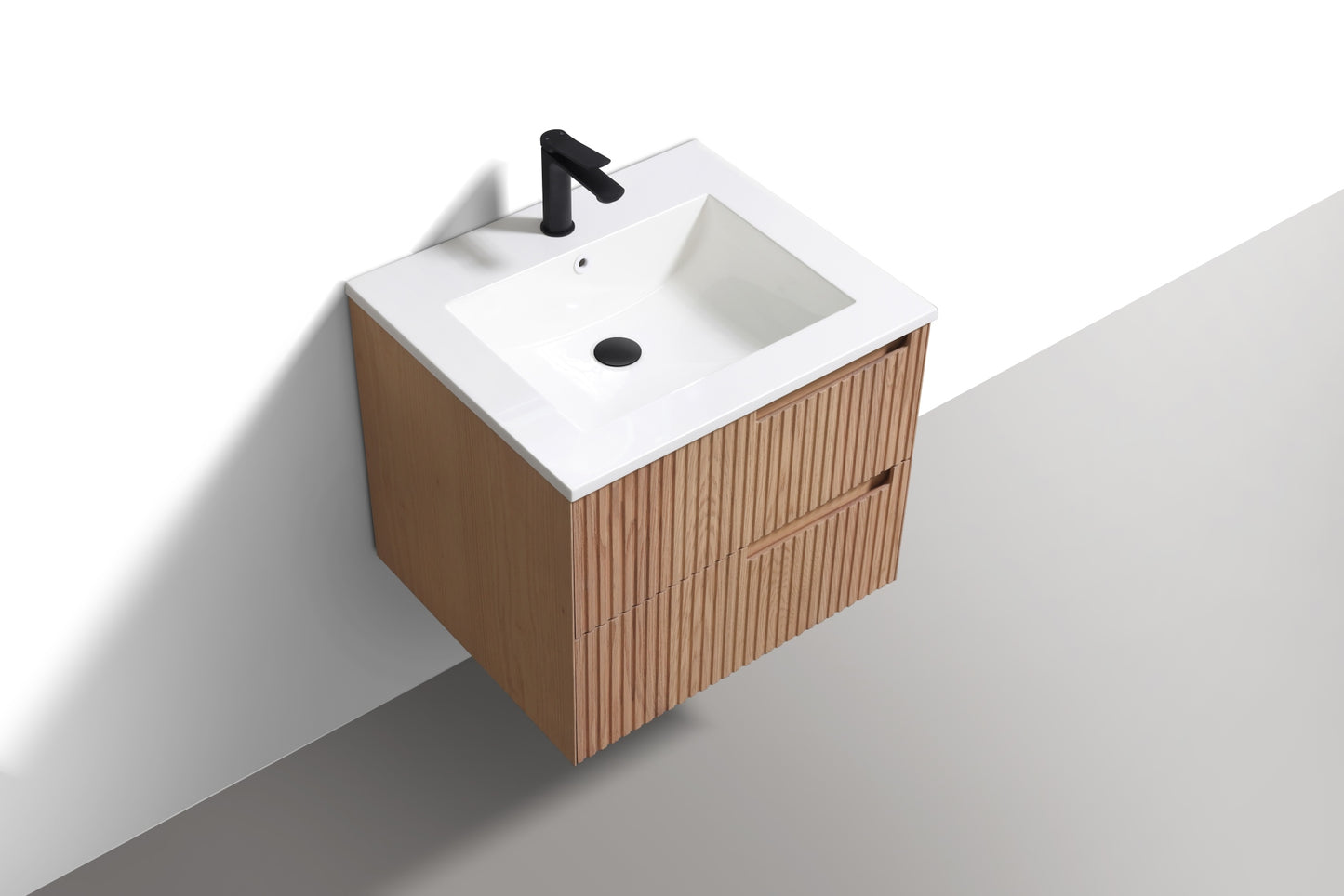 24'' Fiore Modern Wall Mount Bathroom Vanity OAKWOOD