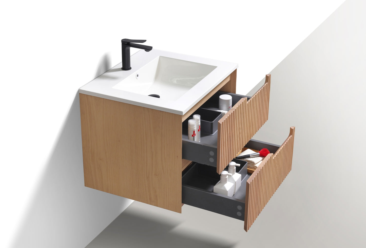 24'' Fiore Modern Wall Mount Bathroom Vanity OAKWOOD