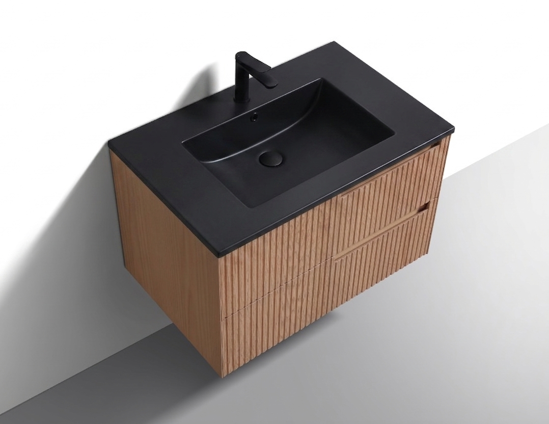 32'' Fiore Modern Wall Mount Bathroom Vanity OAKWOOD