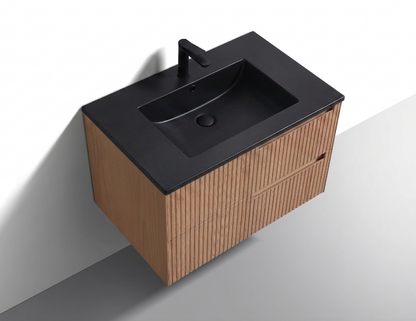 32'' Fiore Modern Wall Mount Bathroom Vanity OAKWOOD