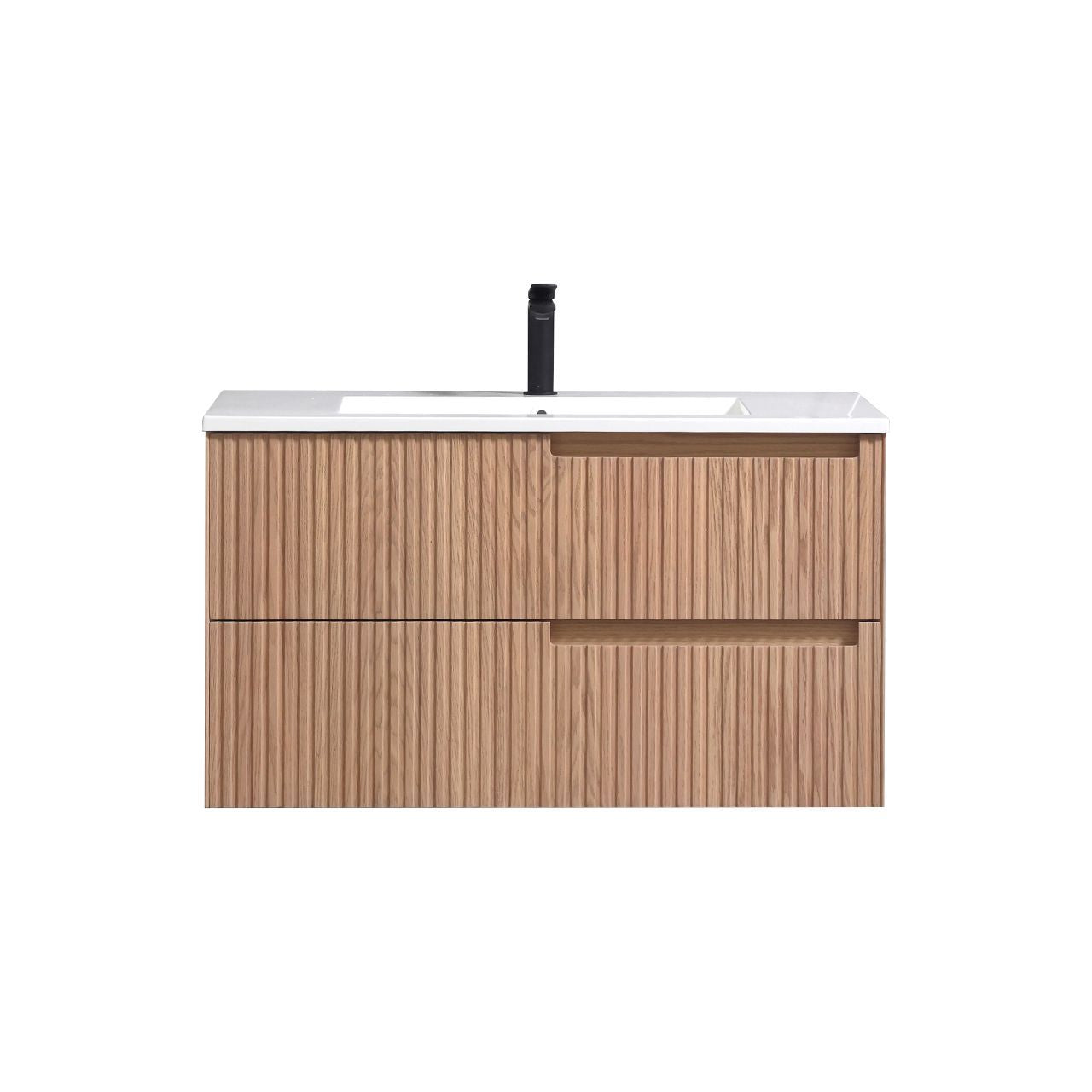 36'' Fiore Modern Wall Mount Bathroom Vanity OAKWOOD