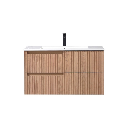 36'' Fiore Modern Wall Mount Bathroom Vanity OAKWOOD
