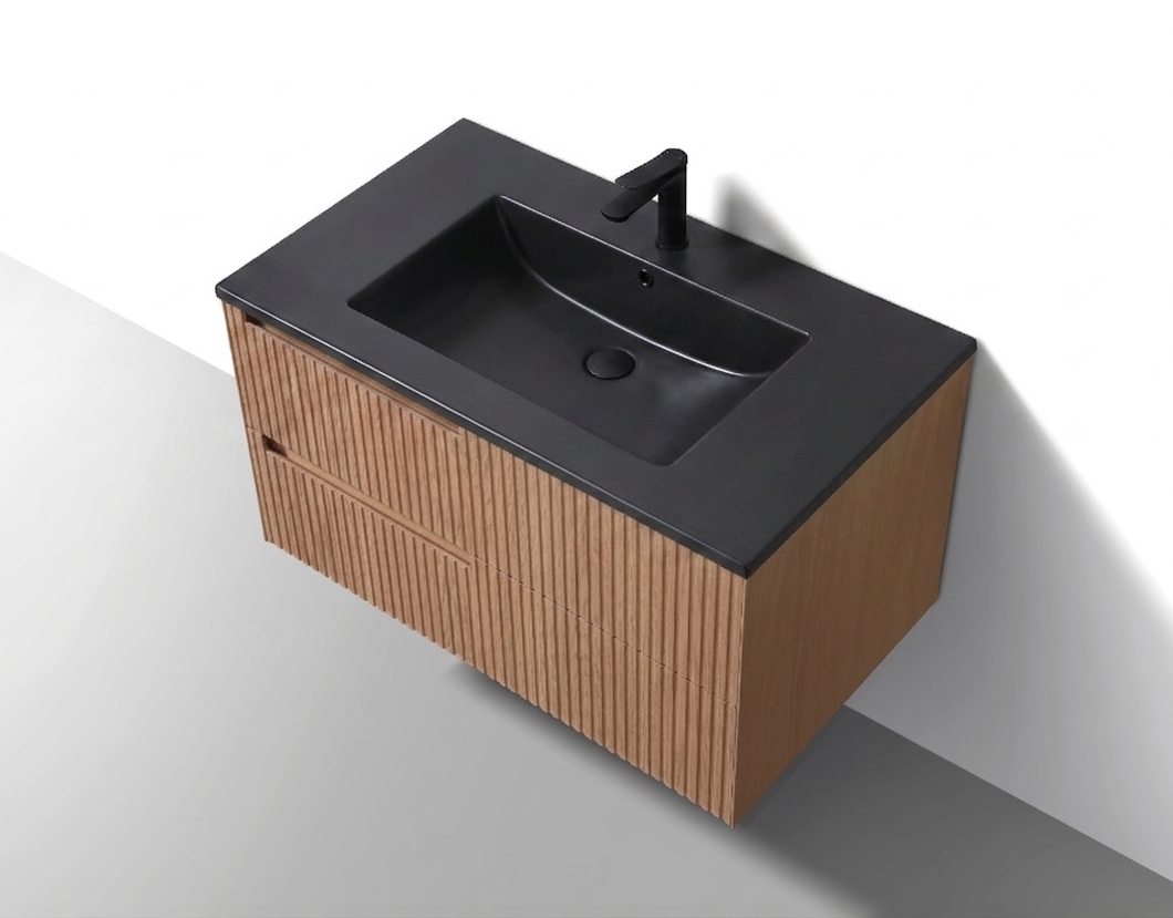 36'' Fiore Modern Wall Mount Bathroom Vanity OAKWOOD