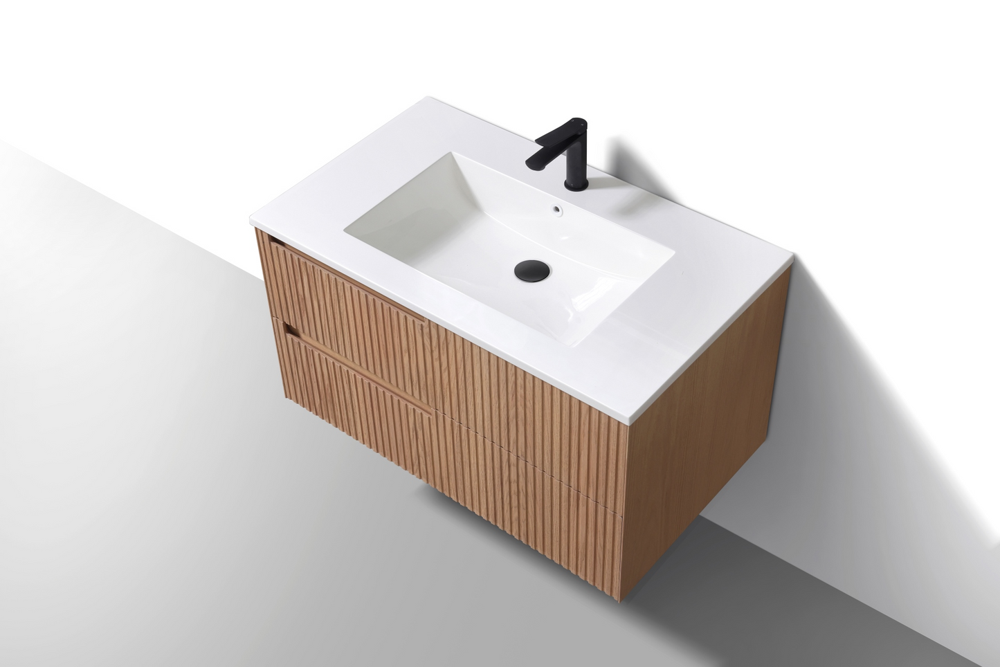 36'' Fiore Modern Wall Mount Bathroom Vanity OAKWOOD