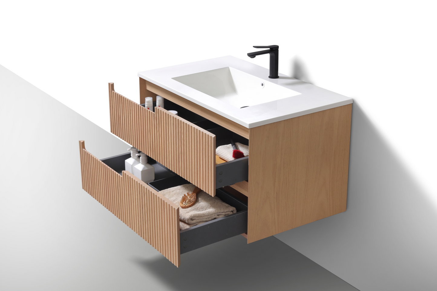 36'' Fiore Modern Wall Mount Bathroom Vanity OAKWOOD
