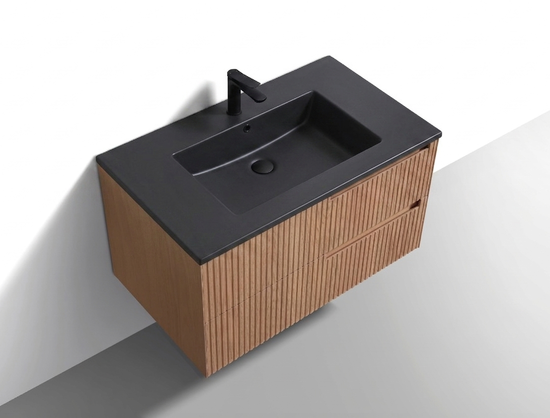 36'' Fiore Modern Wall Mount Bathroom Vanity OAKWOOD