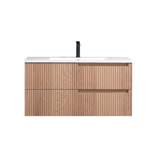 40'' Fiore Modern Wall Mount Bathroom Vanity OAKWOOD