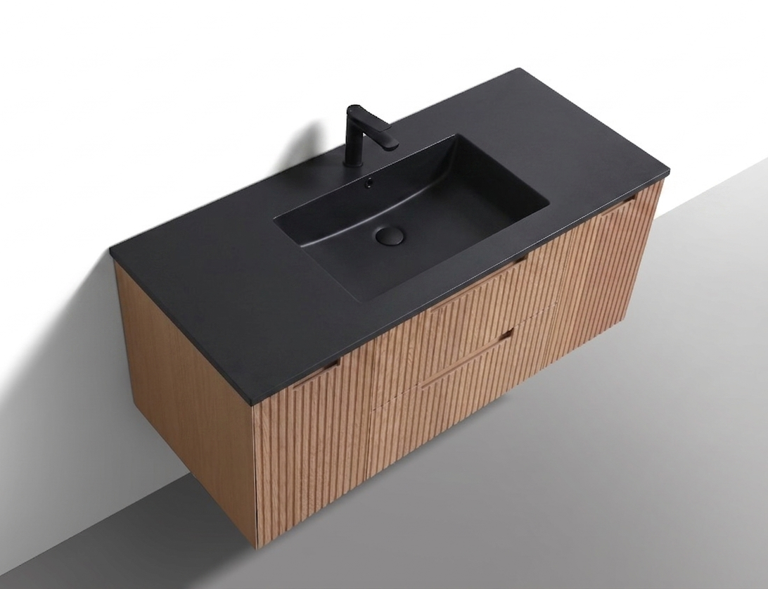 48'' Fiore Modern Wall Mount Single Sink Bathroom Vanity OAKWOOD