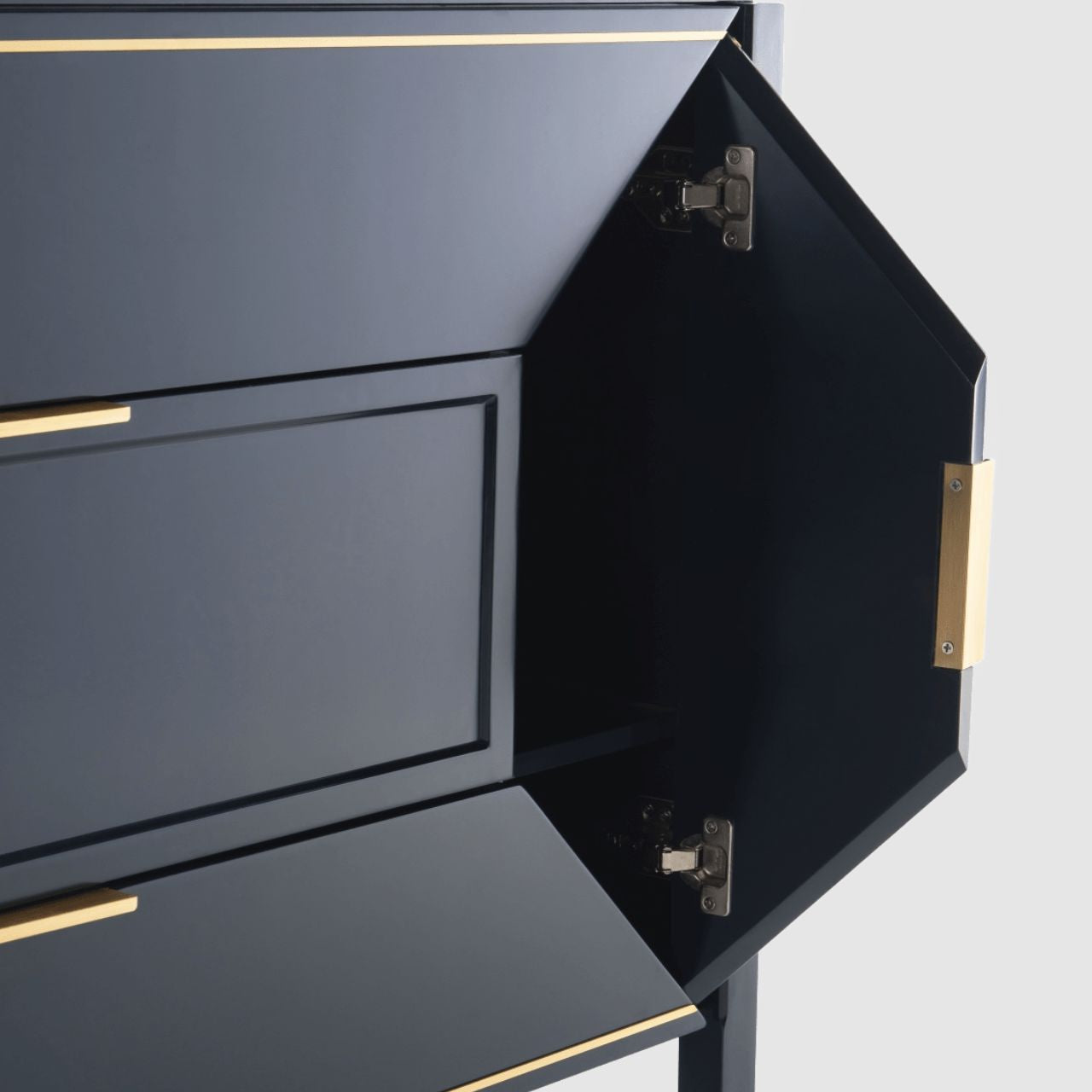 Vetro 48'' Navy Blue Vanity W/ Quartz Counter Top