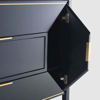 Vetro 48'' Navy Blue Vanity W/ Quartz Counter Top